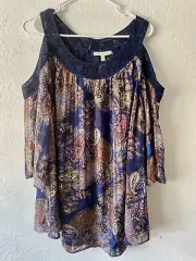 NEW! Pale Sky Women’s Maizel Cold Shoulder Top Plus Size Blouse 3X