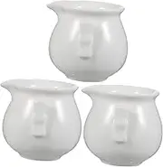 Yardenfun Coffee Creamer Pitcher White Ceramics Mini Jug Multi-Purpose Frothing Cup Reusable for Dining Occasions