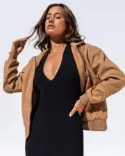[Ava And Ever] Ava And Ever Women's Dune Faux Suede Jacket in Camel Size 6 6 Camel