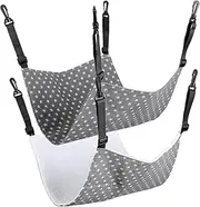 JOINPAYA 2Pcs Adjustable Cat Hammock for Indoor Use Stylish Reversible Cat Swing Bed with Durable Materials Comfortable Safe Pet Supply for Cats and Puppies