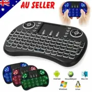 Blacklit LED Mini Wireless Keyboard Air Mouse Remote Control 2.4G Touchpad PC TV
