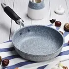 Aluminum Frying Pan Anti-skid Handle Skillet Durable Wok Pan Induction Cooker