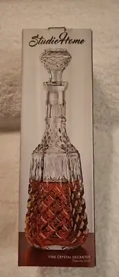 NEW STUDIO HOME FINE CRYSTAL DECANTER 36 OZ WINE WHISKEY VODKA BARWARE B24