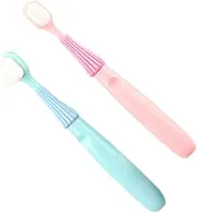 YOSADIER 2pcs Boy Girl Silicone Toothbrush Nano Bristles for Cleaning Practical for Home or Travel Sky