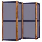 4-Panel Room Divider Privacy Screen Partition Stand Dark Blue 280x180cm