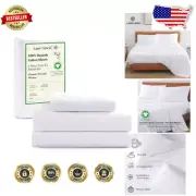 Premium Twin XL Sheet Set - 3-Piece Organic Cotton Percale for Summer Comfort