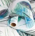 Peacock Feather Peel and stick Wall Paper 17.7" x 118" easy clean PVC surface
