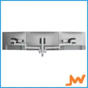 Atdec Triple Monitor Arms With Sliders G-Clamp Silver