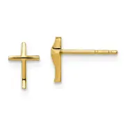 14k 14kt Yellow Gold Madi K Cross Post Earrings