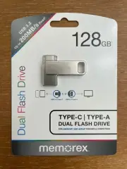 Memorex Dual Flash Drive 128GB Type-C & Type-A USB 3.2 For Android & Apple NEW