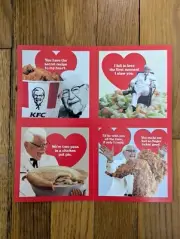 KFC Colonel Sander's Scratch N Sniff Valentine Cards