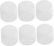 FOYTOKI 6pcs White Eva Foam Dices for Kids Graffiti Building Blocks Creative Painting for Crafting Floral Arrangements Party Supplies 4 Inch