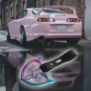 Neo Chrome Devil Broken Heart JDM Ring Subway Bus Car Handle Strap -Black PVC X1