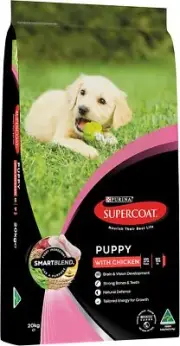 Supercoat Puppy 20kg Smartblend Dry Dog Food Chicken Purina Healthy Dog Natural