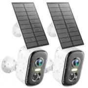 2K Solar Camera Outdoor Wireless, WiFi Cameras for Home Security with Solar P...