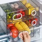 6 PCS Fridge Storage Bins - Stackable Plastic Drawers (White)