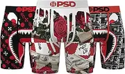 [PSD] Men's Brief Underwear Bottom (Black/Tropical Pineapple