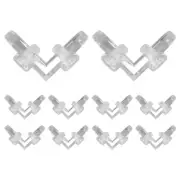 10 Pcs Transparent Corner Code Brackets for Corners with Screws