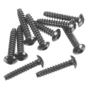 Axial Yeti Score AXA0437 M3x15mm Hex Socket Tapping Button Head (Black) (10pcs)