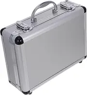 ORFOFE Portable Tool Box Set Storage Toolbox Aluminum Alloy Tool Suitcase Round Edge Tool Carrying Box