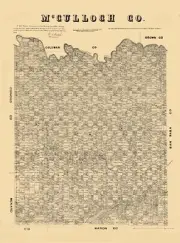 Historic County Map - McCulloch County Texas - Walsh 1879 - 23 x 31.06