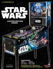 Star Wars Limited Edition Pinball FLYER Original NOS Space Age Sci Fi Art