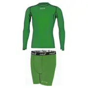Mitre Neutron Emerald Mens Size LG Base Layer Compression Sports Shorts/Top