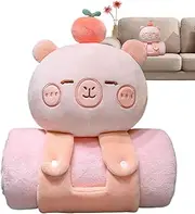 Toddler Nap Mat - Capybara Shape Camping Sleeping Mat Kids Blanket | Comfortable Kids' Plush Toy Pillows for Christmas Or Valentine's Day