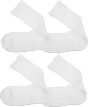 NOLITOY Cotton Socks for Men Hospital/nursing Socks Non-slip Non-binding Tabi 4 Pairs Set