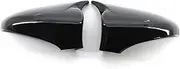 zolyet Pa of Side View Mirror Covers Shells Cap Replaceme for Self-Adhesive Black