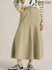 White Stuff Natural Quinn Midi Skirt (F13892) | $159