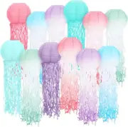 Retisee 12 Pcs Hanging Jellyfish Paper Lanterns Under The Sea Ocean Party Decora