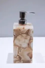5'' Natural Agate Handmade Soap Dispenser Stunning Lotion dispenser for Home Dec