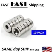 10 PACK --- N52 Super Strong Round Magnet with Hole Rare Earth Neodymium Magnets