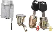 Lock Cylinder for Toyota Hilux 1988-1997, Ignition Barrel Door Locks Gas Lock with 2 Keys D2191608/69005-35150
