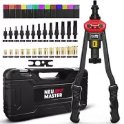 Rivet Nut Tool, 16” Versatile Rivnut Tool Kit with 13 Metric & SAE Mandrels, ...