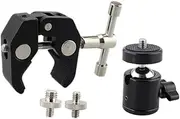 ETHZZLE Multi-Functional Hot Shoe Mount for Camcorder Tripod Adapter 360 Degree Swivel 1/4 Inch Screw Aluminum Alloy Construction
