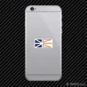 Newfoundland and Labrador Flag Cell Phone Sticker Mobile Die Cut Canada nl