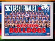 Framed 2021 WESTERN BULLDOGS AFL Grand Final Poster - 84cm x 59.5cm x 3cm
