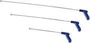 3Pcs Generic Paintless Dent Removal Rods Nonslip Handle Portable Auto Body Repair Tool For Door Dings Truck Vehicle Body(With Sawtooth)