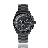 在飛比找蝦皮購物優惠-FOSSIL |黑殼 黑面 三眼計時不鏽鋼手錶(CH3028