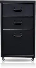 3 Tier Metal File Storage Cabinet for Office Organization and Storage, Vertical Drawer File Cabinet with 3 Spacious Drawers, Sturdy and Durable Storage Solution