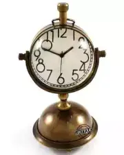 Table Clock Solid Brass Stand Hanging Nautical Maritime Antique Desk Clock Gift