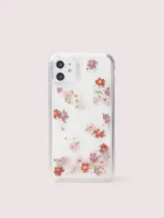 cherry blossom liquid glitter iphone 11 case