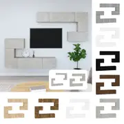 Wall-mounted TV Cabinet High Gloss White/White 100x30x30 cm/80x30x30 cm vidaXL