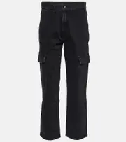 [7 For All Mankind] 7 For All Mankind Logan Cargo cropped straight jeans UK 6-8 black