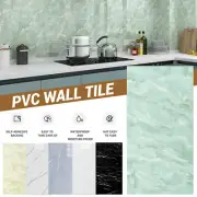 PVC Marble Tiles Wall Sticker Self-Adhesive Stick On Kitchen Bathroom 60x30cm