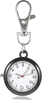 [BESTYASH] Nurse Watch Timing Chain for Digital Watch with key Exam Fob Watch for Nurses Pocket Watch Clip Watch Changeable Watches for Hanging Watch Zinc Alloy Black