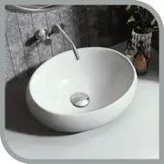 Simplus Bathroom Basin Vanity Sink Ceramic Above Counter Hand Wash Bowl Oval 410x310x150mm