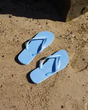 [Havaianas] Havaianas Men's Top Rubber Logo Flip Flops Slippers in Light Blue/White Size 35/36 35/36 Light Blue/White